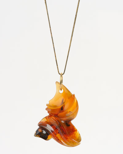 Brazilian Agate Carved Pendant