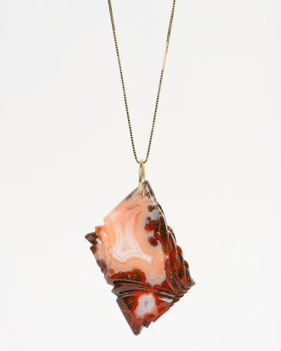 Laguna Agate Carved Pendant