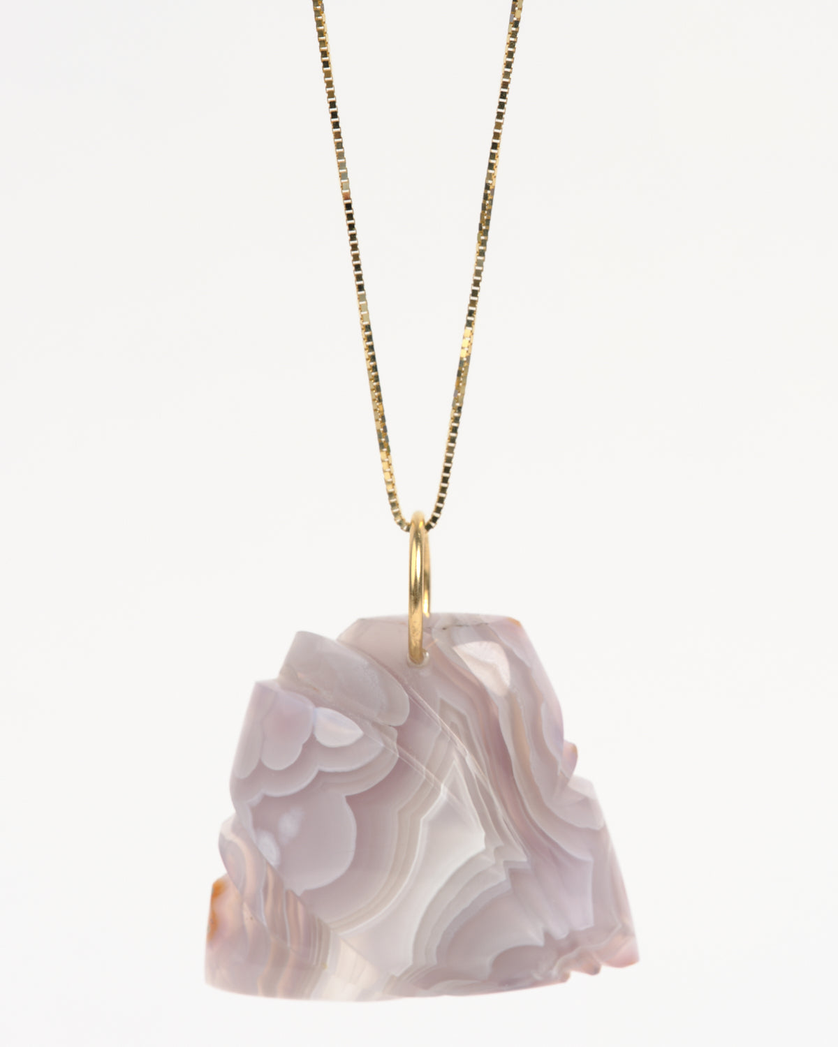 Laguna Agate Carved Pendant