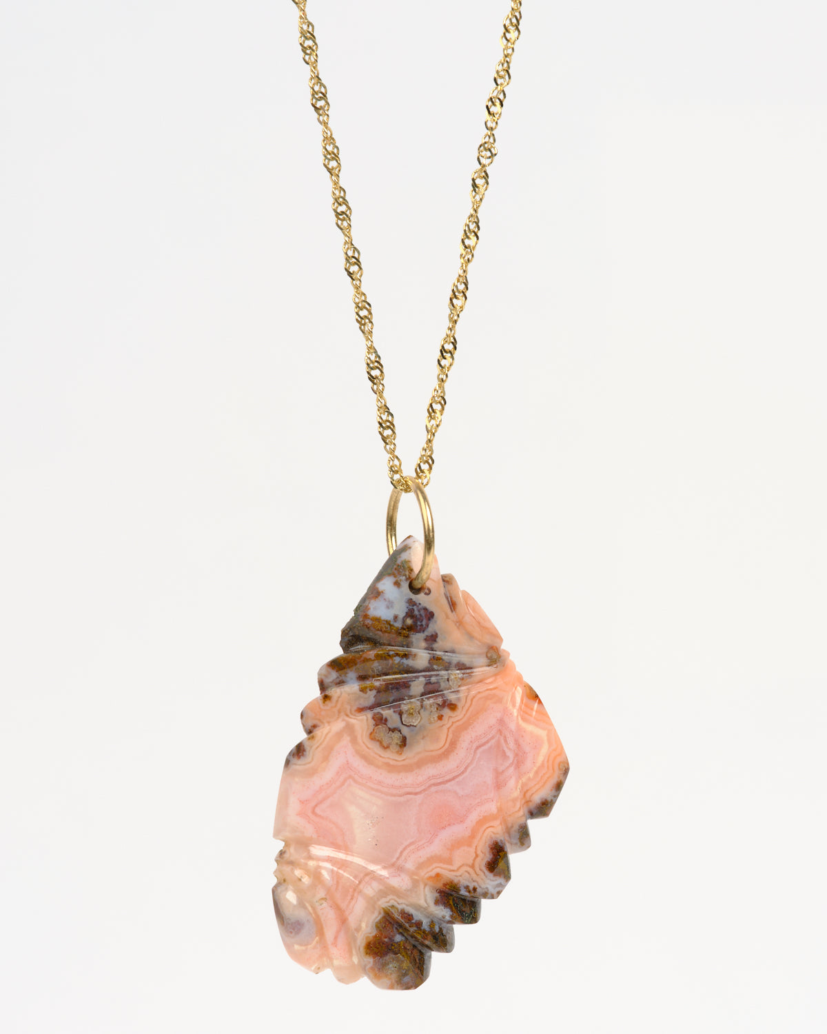 Laguna Agate Carved Pendant