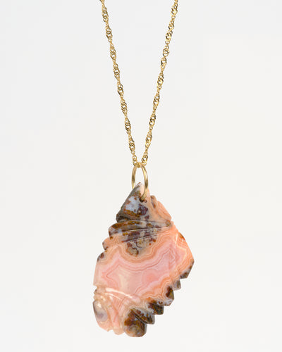 Laguna Agate Carved Pendant