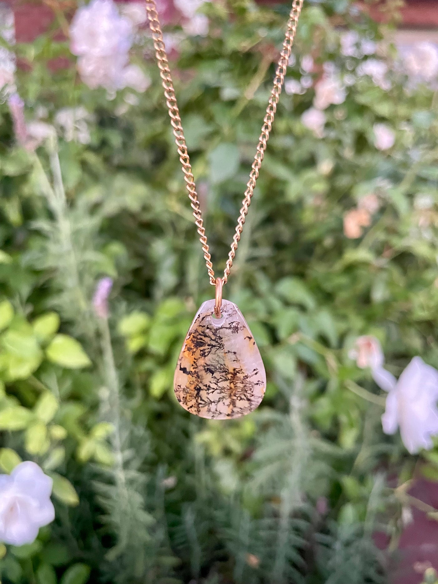 Dendrites in Quartz Pendant