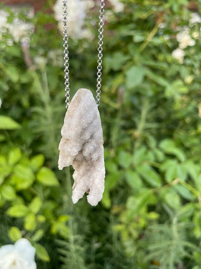 Druzy Coral Stalactite Pendant