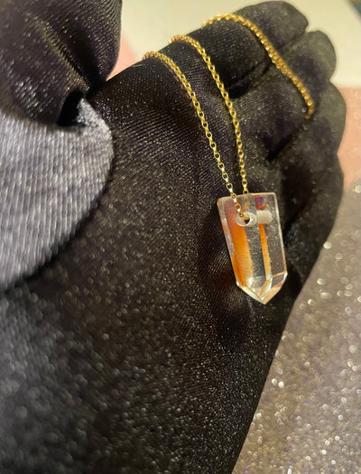 Hematite Included Quartz Pendant