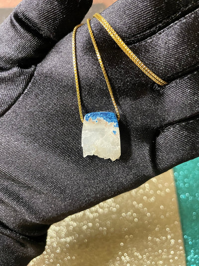 Shattuckite & Quartz Pendant