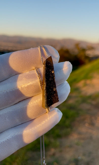 Black Druzy Pendant