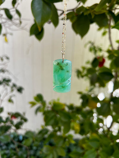 Chrysoprase Carved Pendant