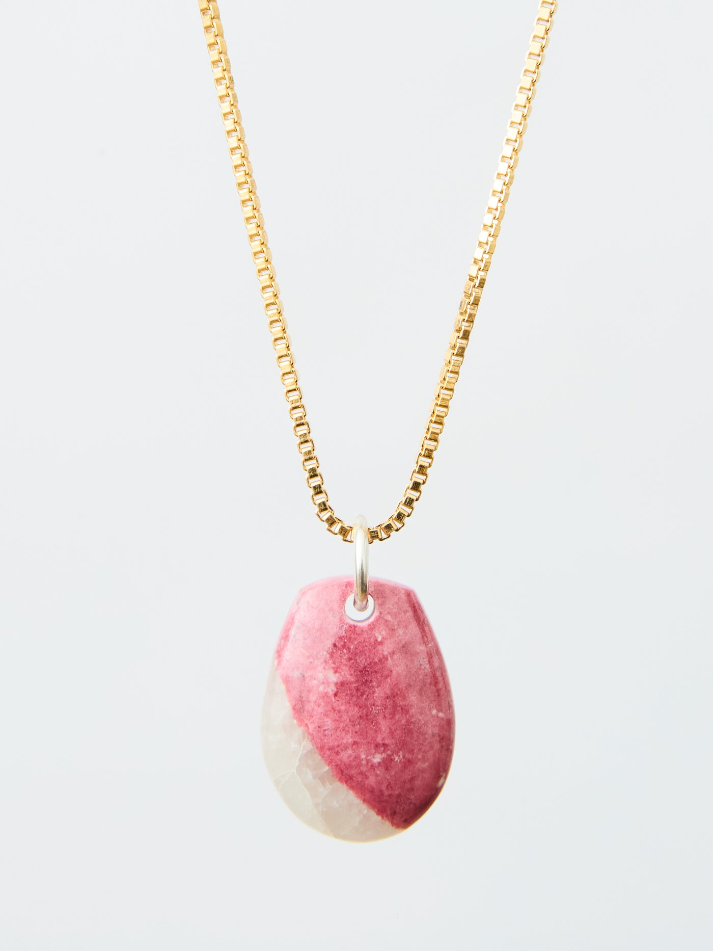 Thulite & Quartz Pendant