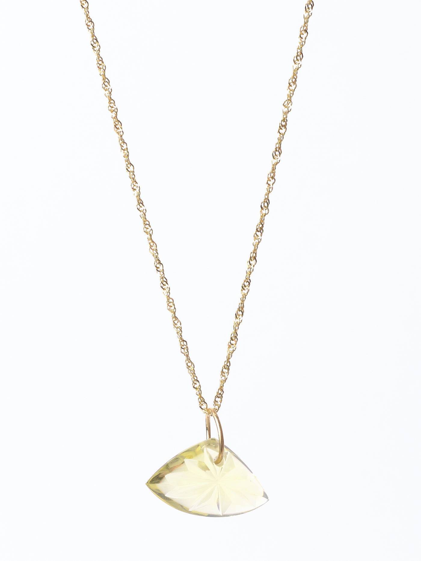 Carved Verde Quartz Pendant