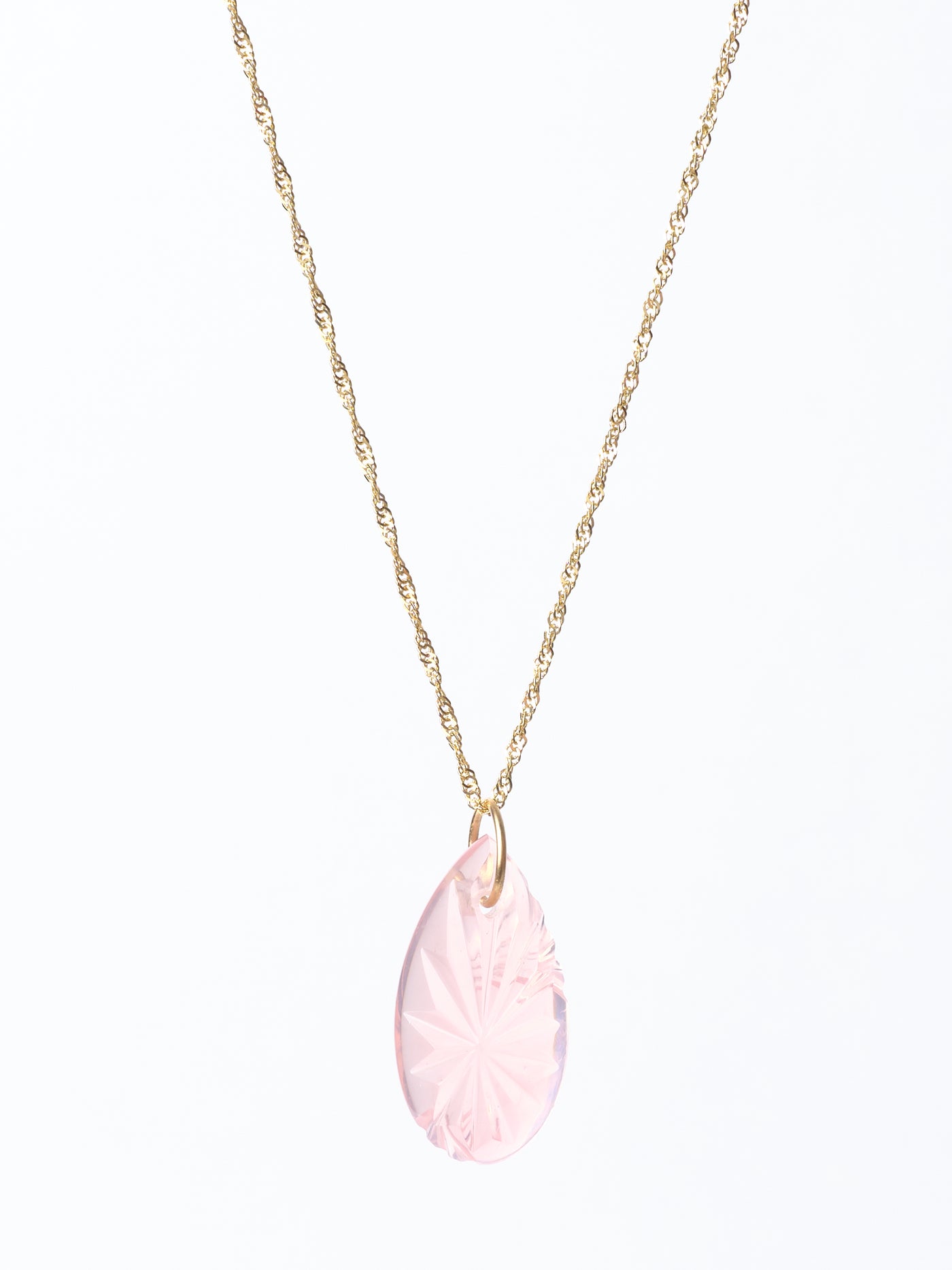 Carved Rose Quartz Pendant