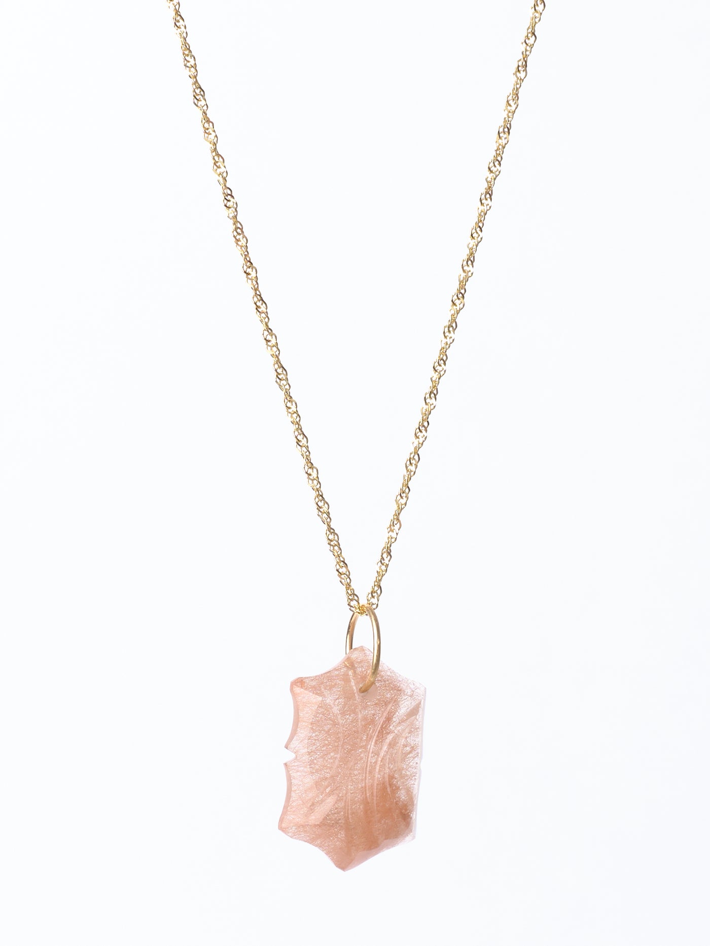 Carved Rutilated Quartz Pendant
