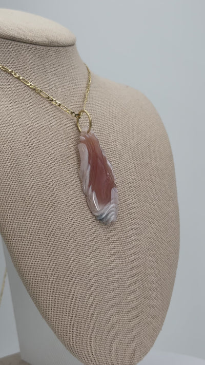 Mexican Agate Carved Pendant