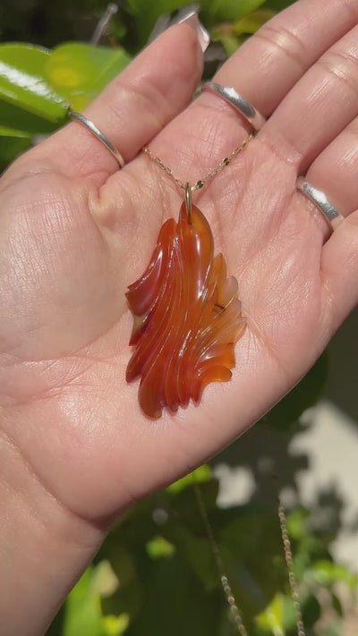 Carnelian Carved Pendant