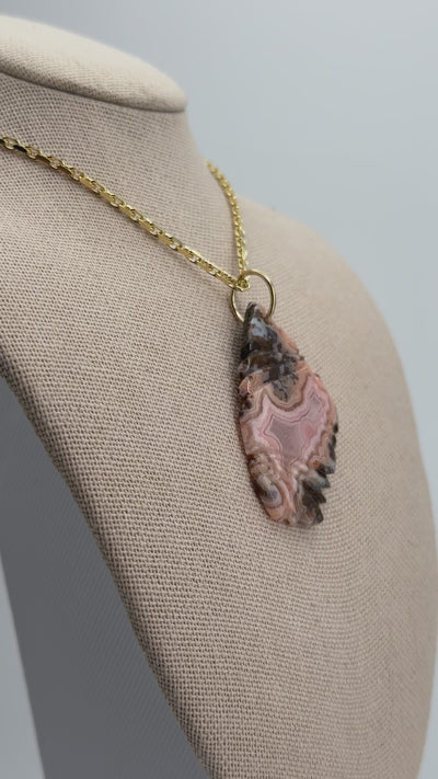 Laguna Agate Carved Pendant