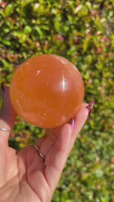 Orange Selenite Sphere