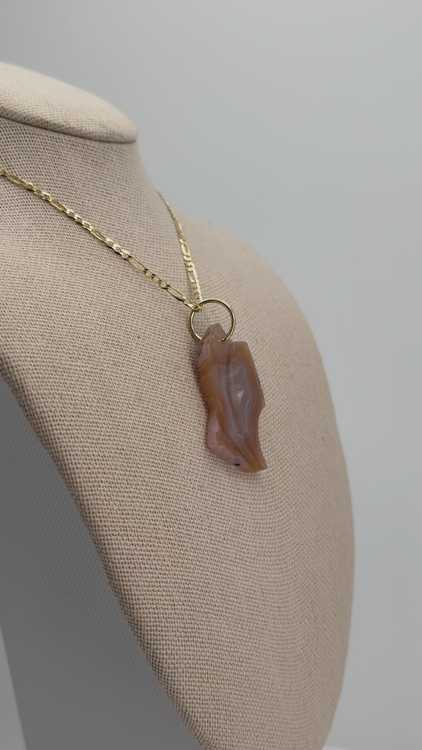 Laguna Agate Carved Pendant