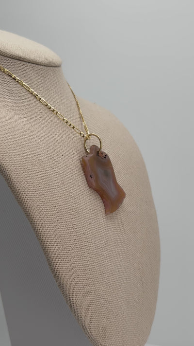 Laguna Agate Carved Pendant