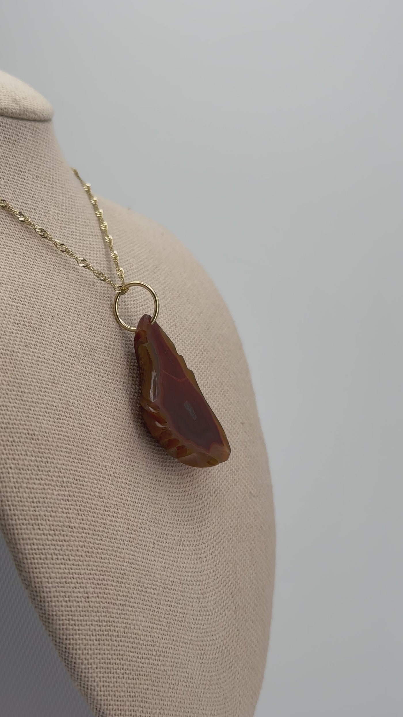 Mexican Agate Carved Pendant