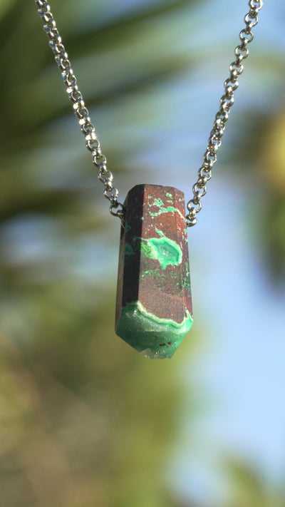 Chrysocolla in Matrix Pendant