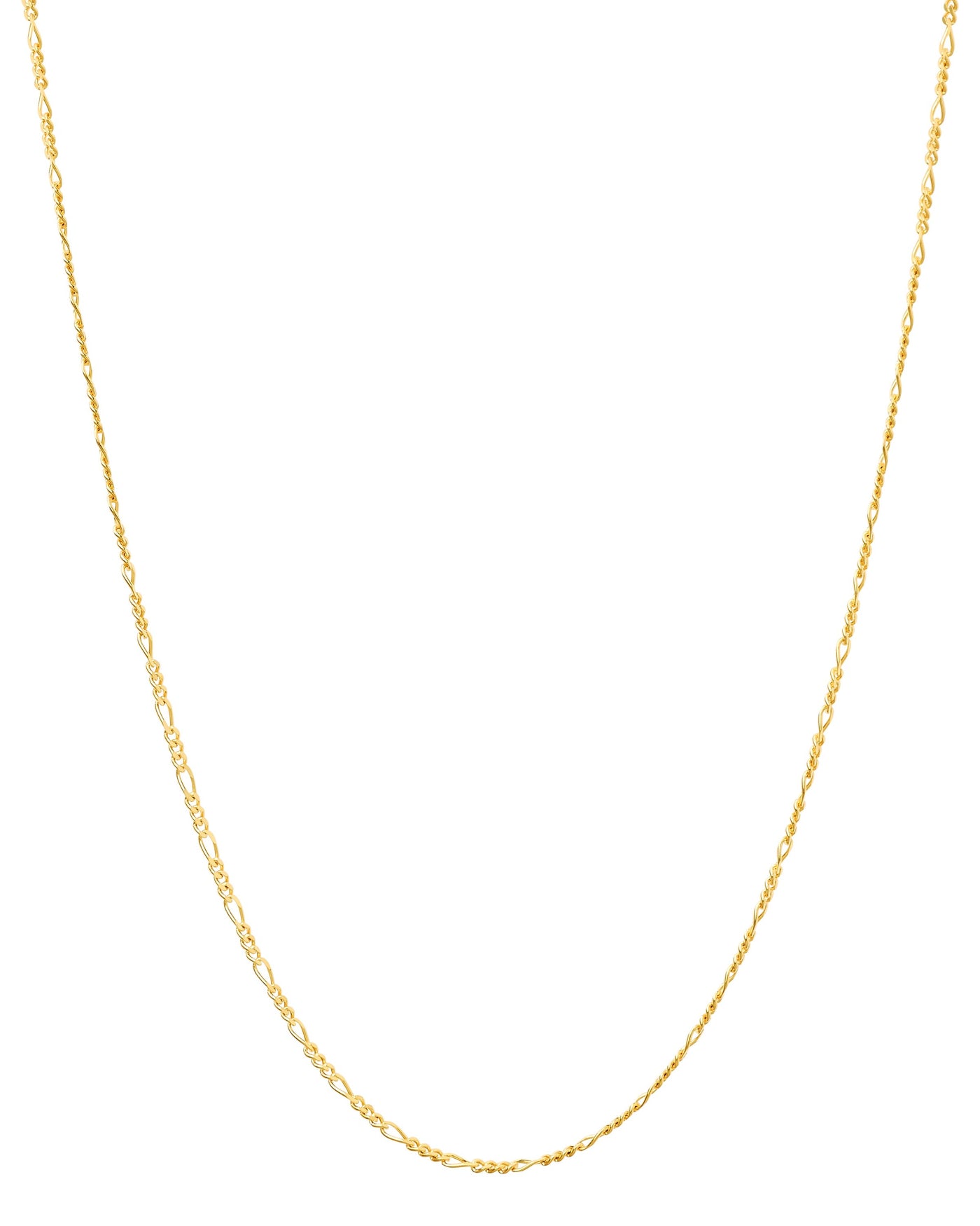 14k Figaro Yellow Gold Chain