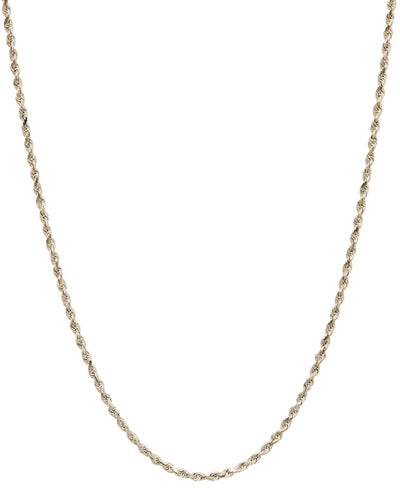 14k White Gold Rope Chain