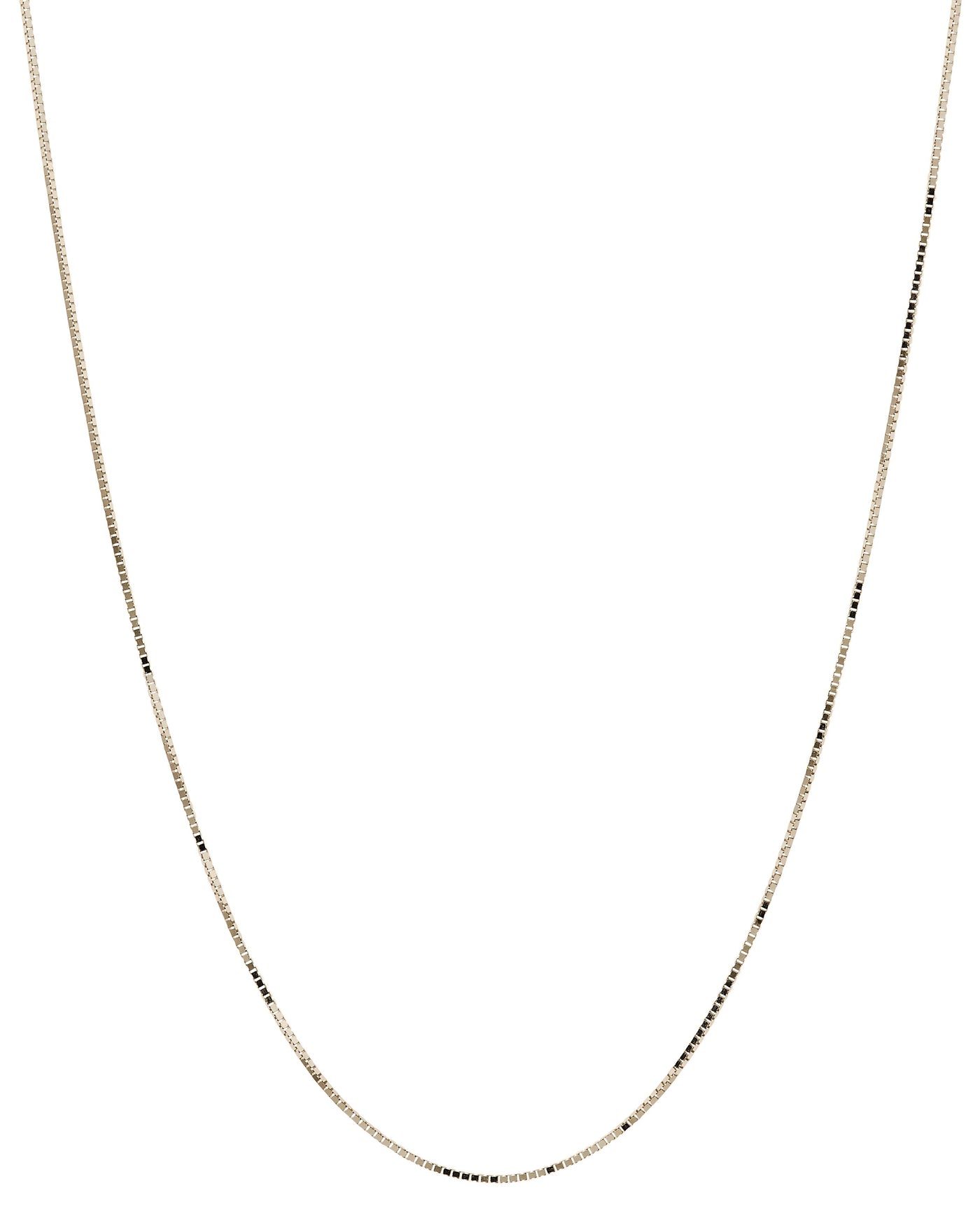 14k White Gold Box Chain