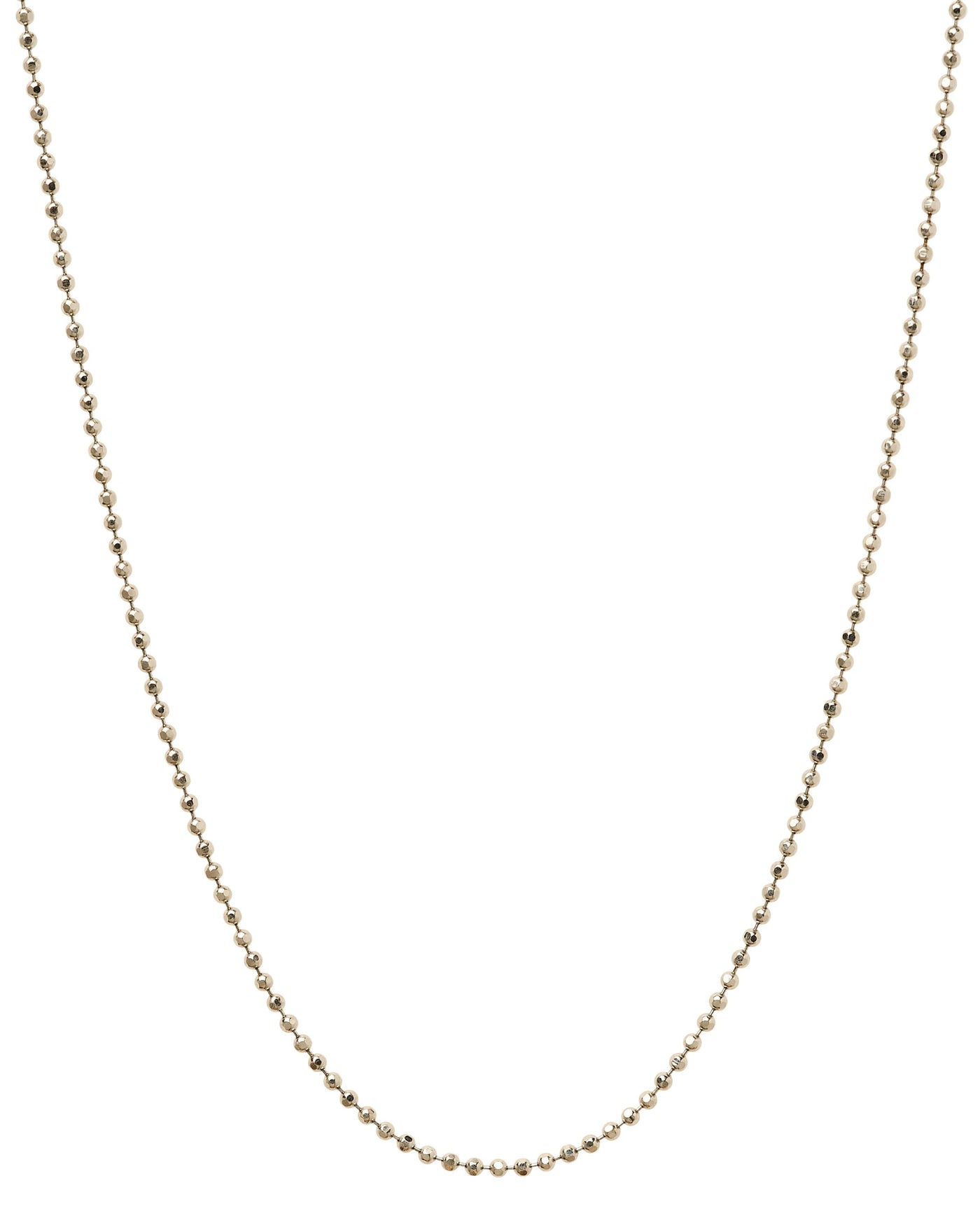 14k White Gold Bead Chain