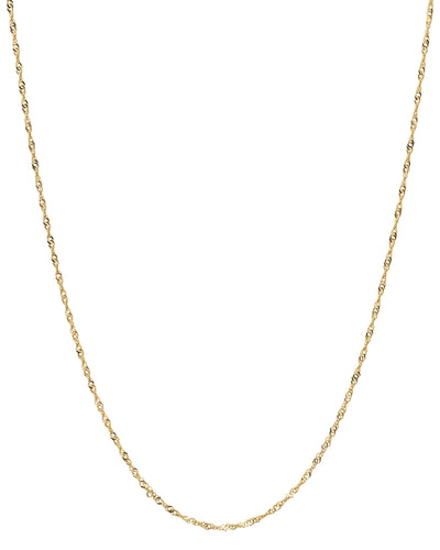 14k Yellow Gold Singapore Chain