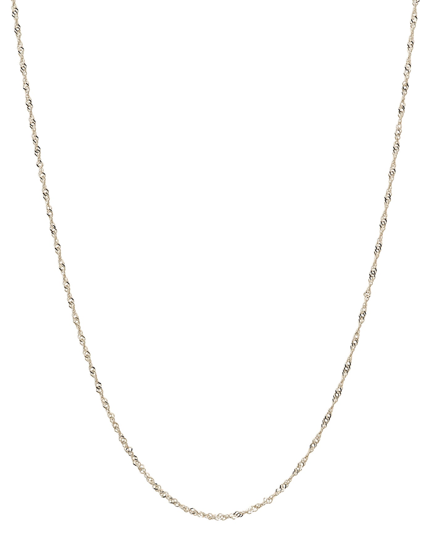 14k White Gold Singapore Chain