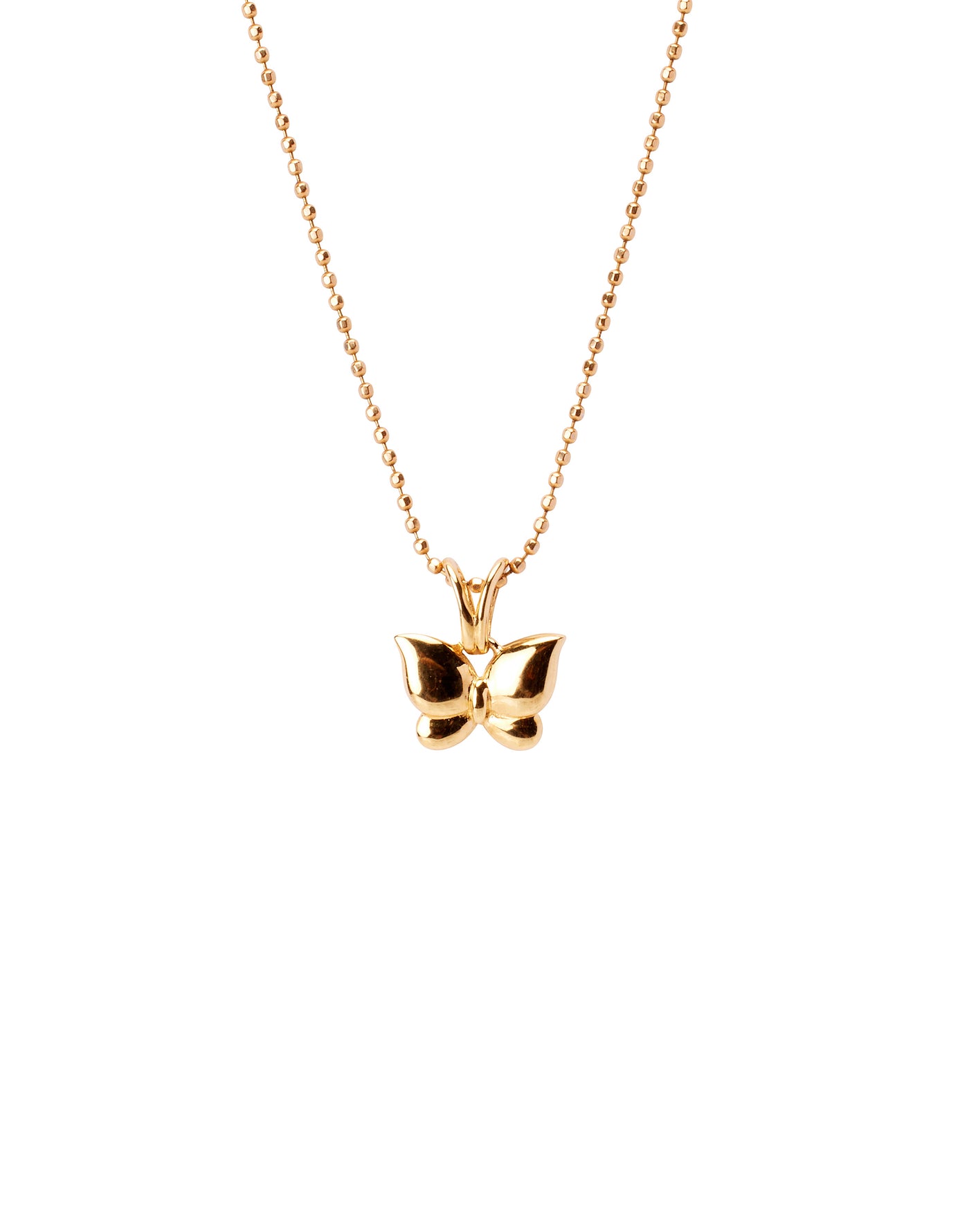 14k Yellow Gold Butterfly Pendant